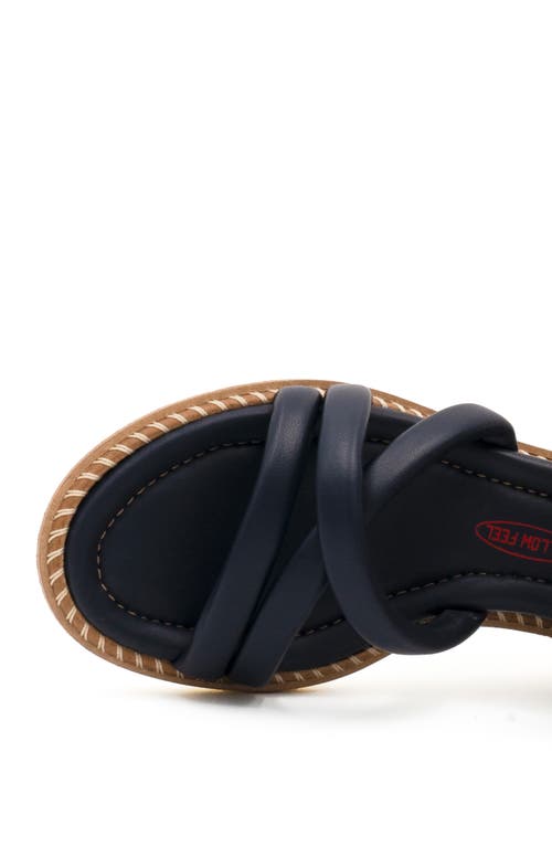 Amalfi By Rangoni Moscato Wedge Sandal In Blu Pavone Parmasoft
