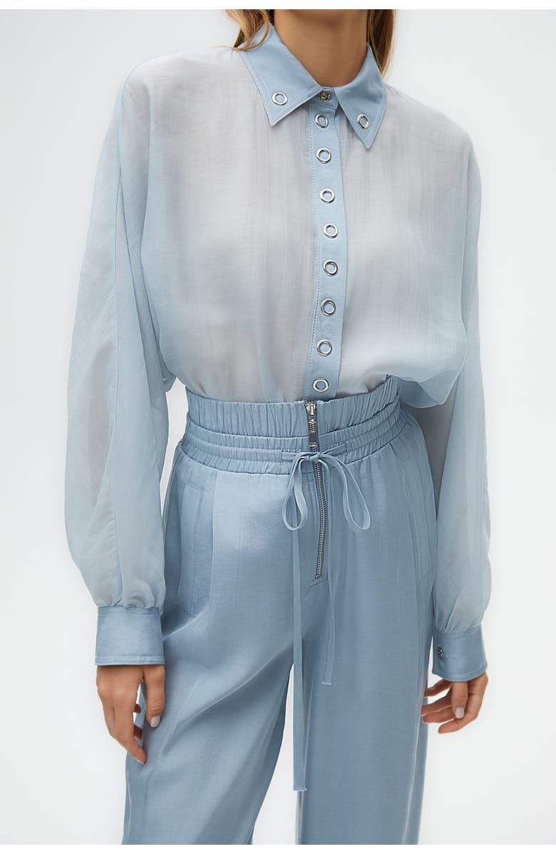 Nocturne Metal Ring Detailed Shirt, Main, color, 