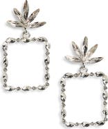 Tasha Crystal Open Square Drop Earrings