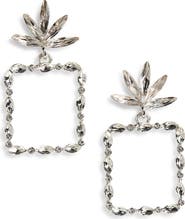 Tasha Crystal Open Square Drop Earrings