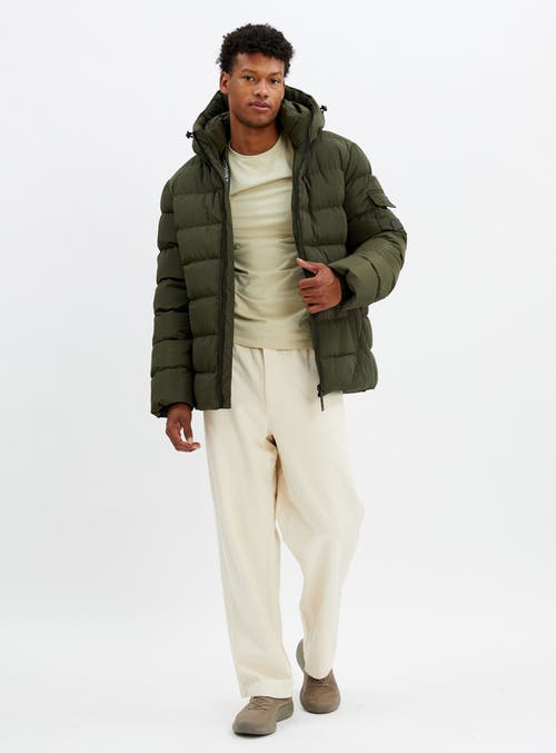 Point Zero Quilted Puffer Jacket In Leek