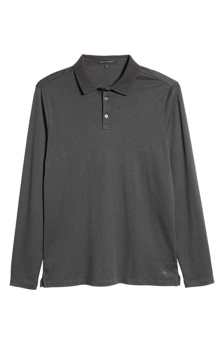 Robert Barakett Georgia Long Sleeve Polo, Alternate, color, Cannon