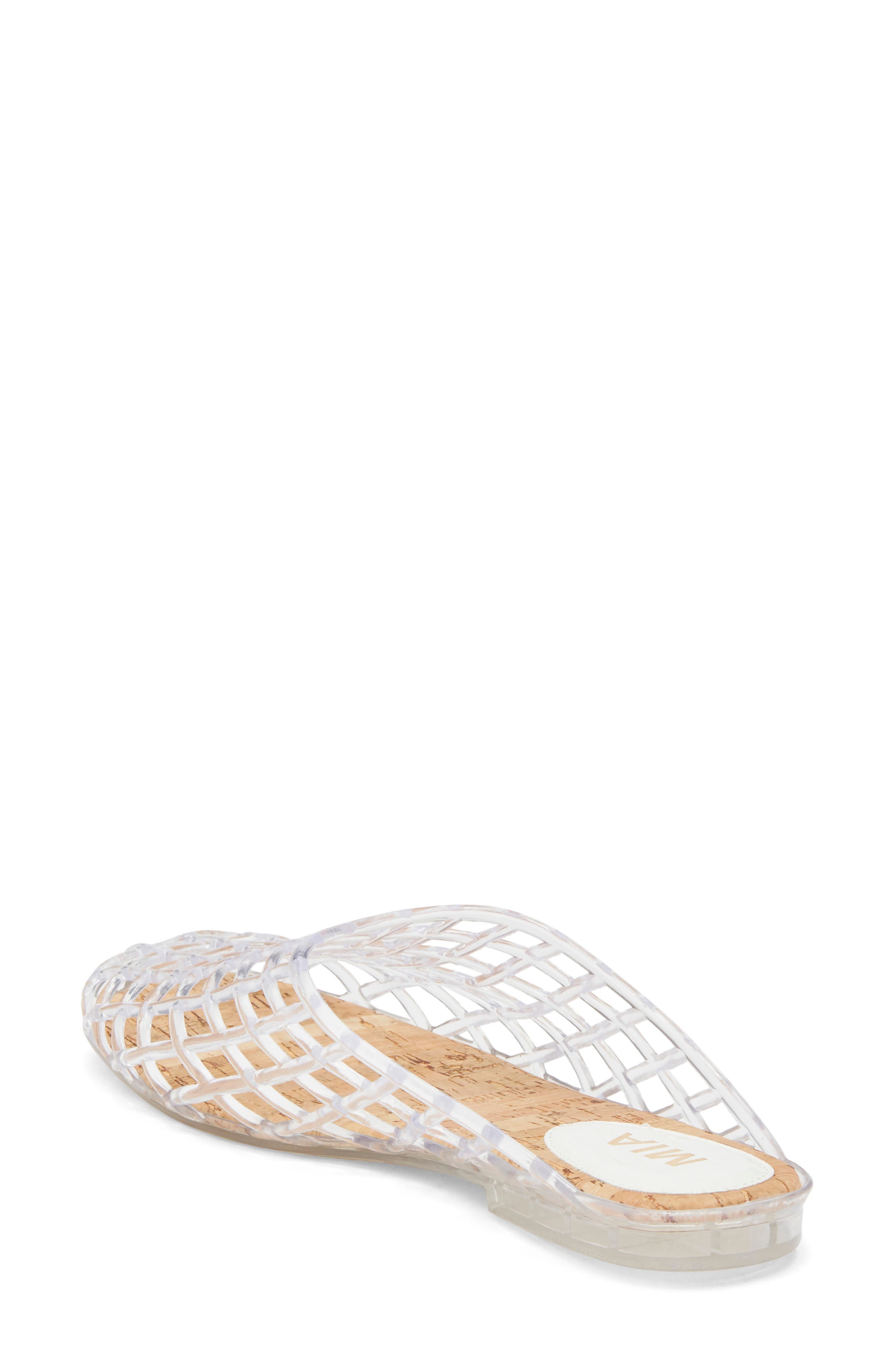 MIA Sophie Clear Woven Mule, Alternate, color, Clear