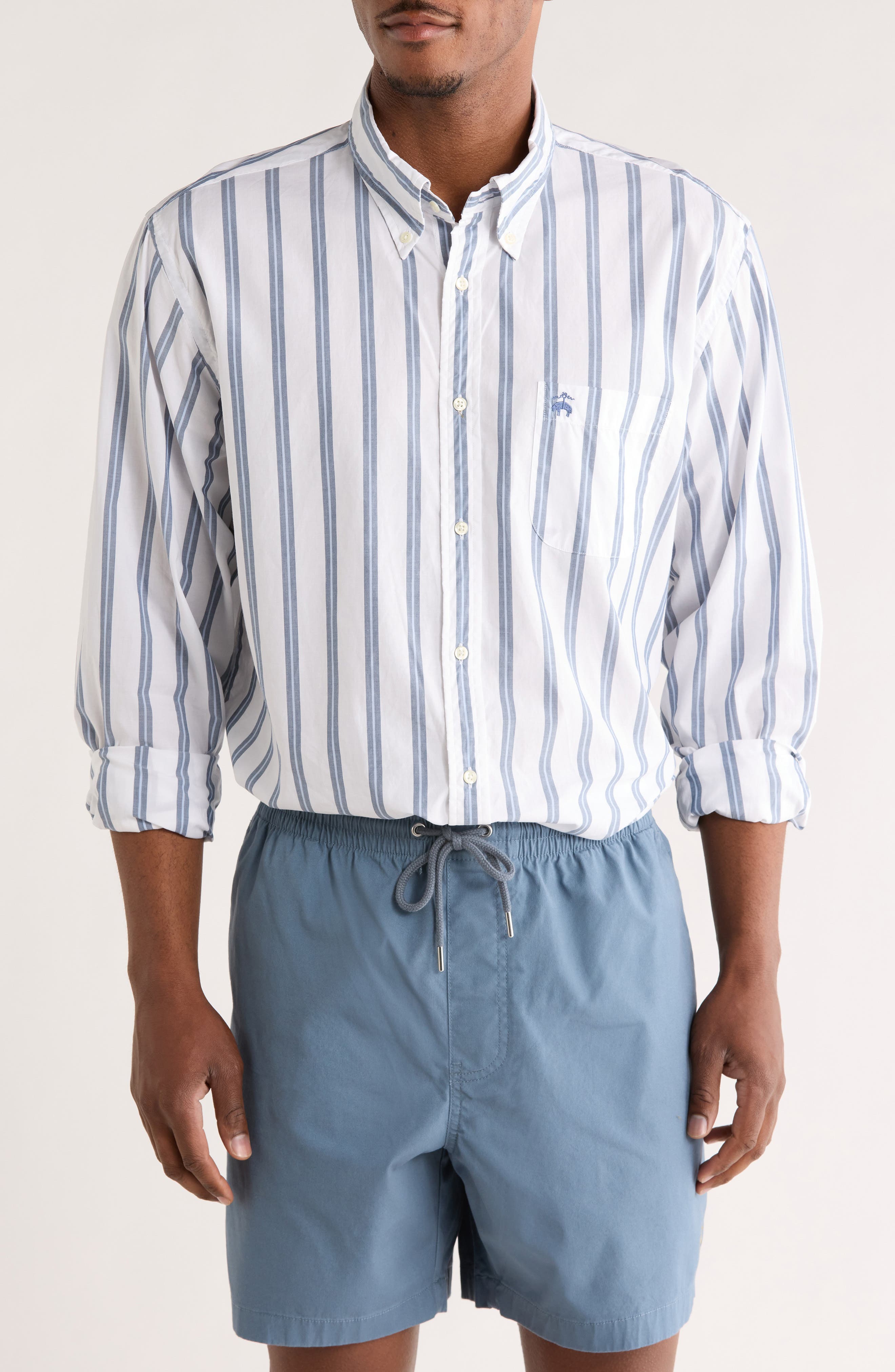 Brooks Brothers Stripe Poplin Button-Down Shirt
