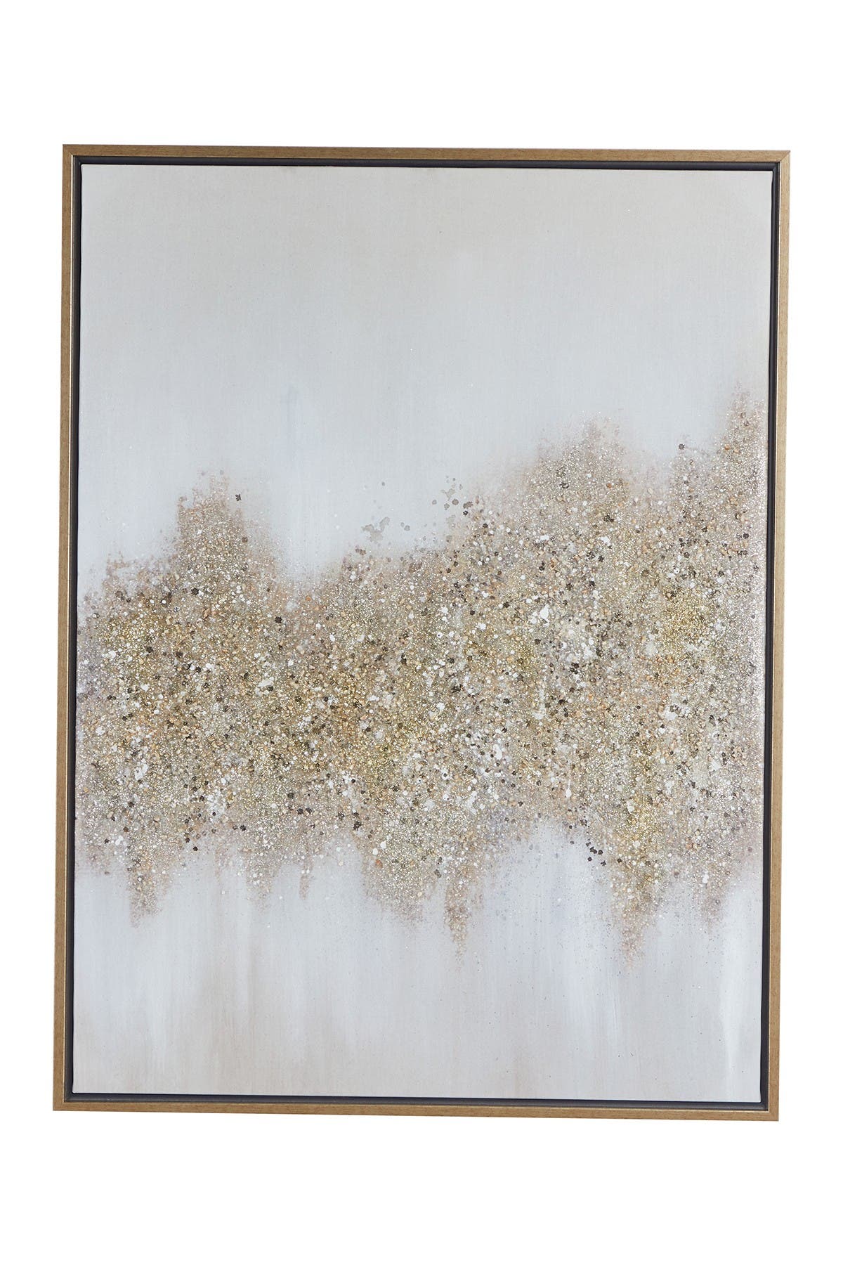COSMO BY COSMOPOLITAN Goldtone Canvas Glam Abstract Framed Wall Art with Gold Frame