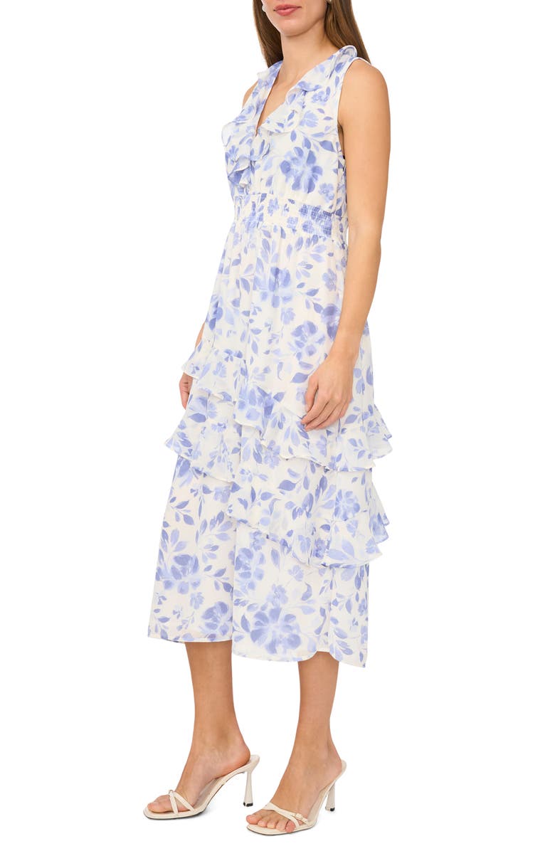 Parker V-Neck Tiered Midi Dress, Alternate, color, New Ivory