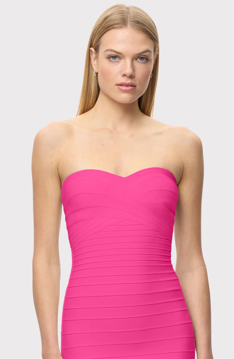 Herve Leger This Isla Strapless Bandage Minidress, Alternate, color, 