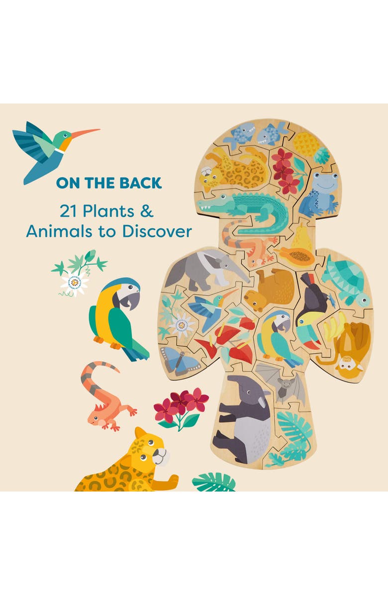 HABA Wooden Puzzle Parrot - 2 in 1 Reversible Puzzle, Alternate, color, Multi