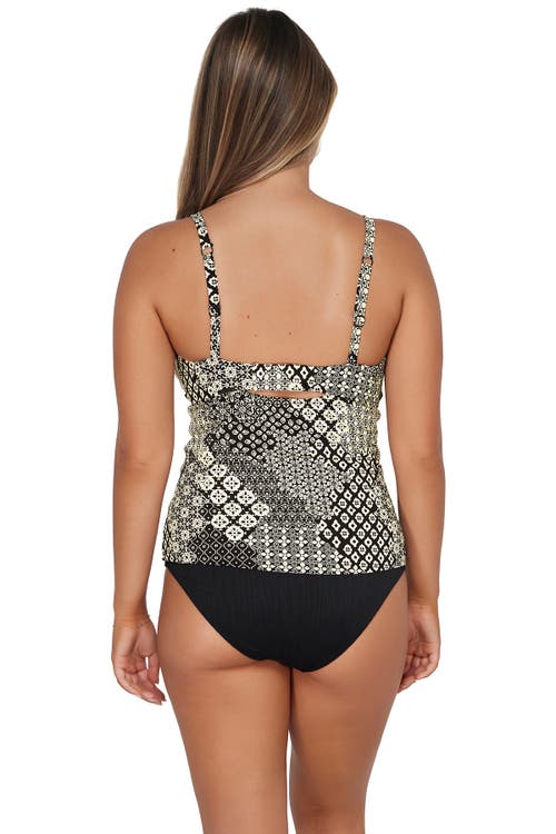 Sunsets Zuri V-wire Tankini In Venice Seagrass Texture