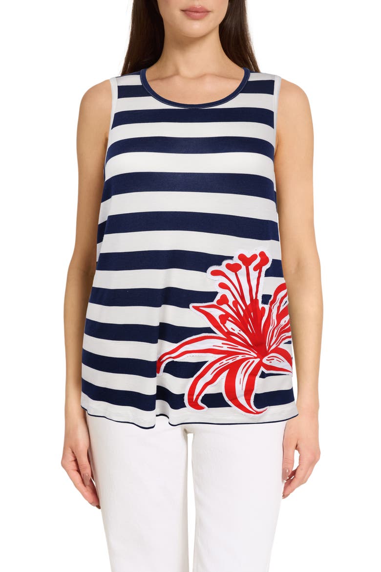 The Everyday Stripe Tank, Main, color, NAVY MULTI