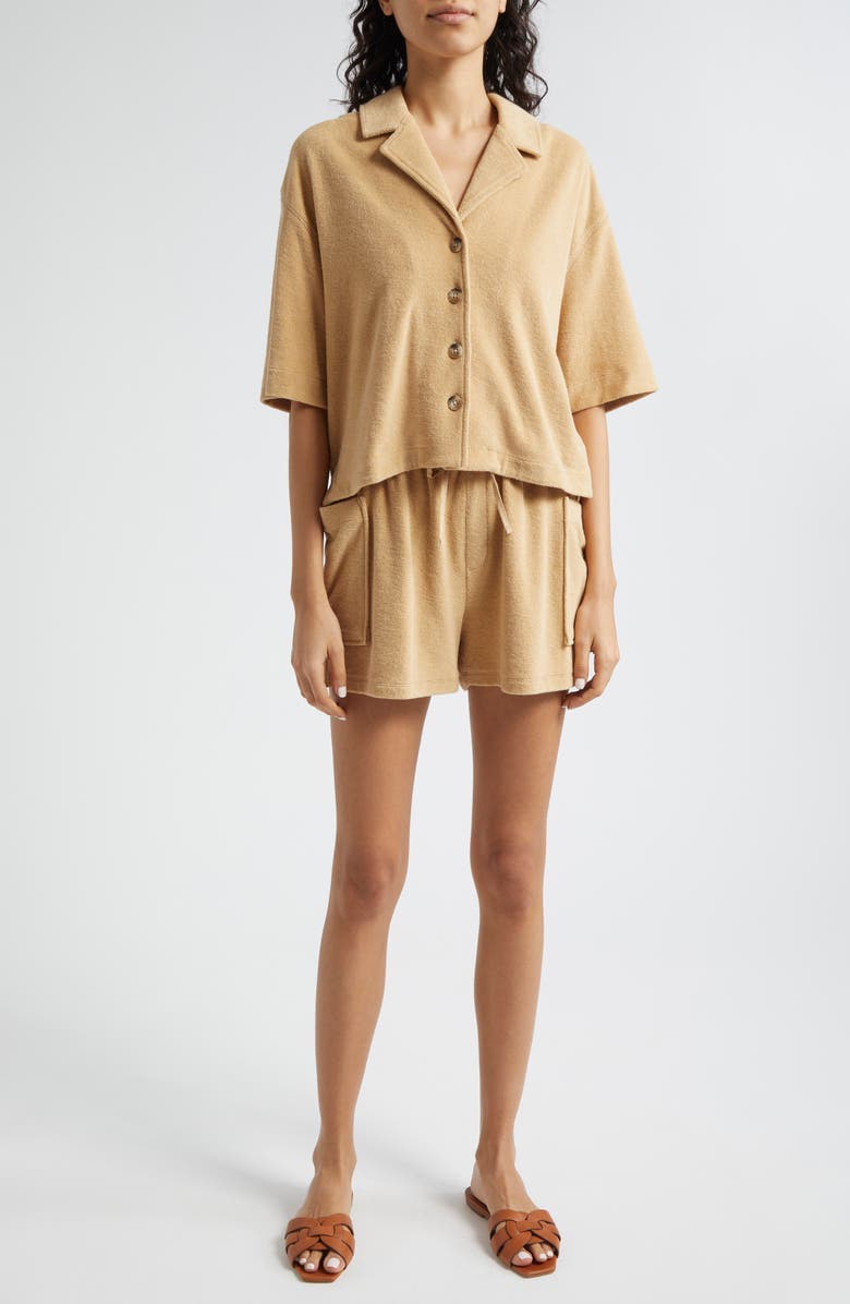 ATM Anthony Thomas Melillo Terry Cloth Drawstring Shorts, Alternate, color, 