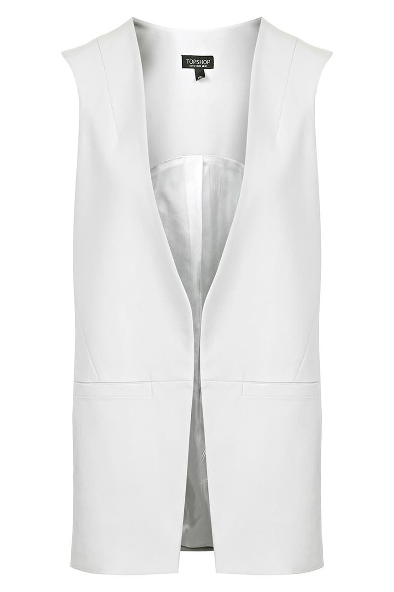 'Molly' Longline Vest, Alternate, color, LIGHT BLUE