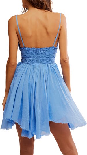 Delia Asymmetric Raw Hem Cotton Dress