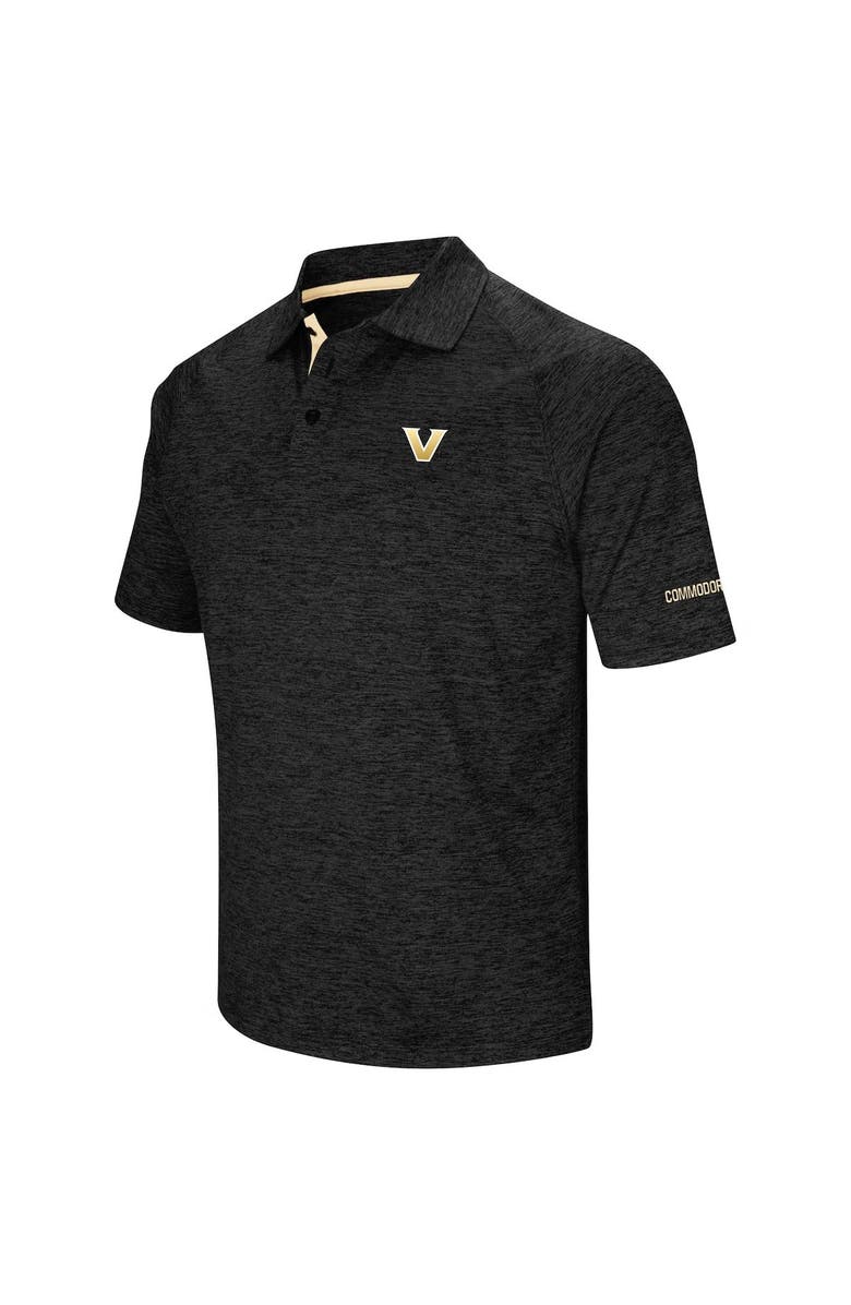 COLOSSEUM Men's Colosseum Black Vanderbilt Commodores Down Swing Raglan Polo, Alternate, color, Black