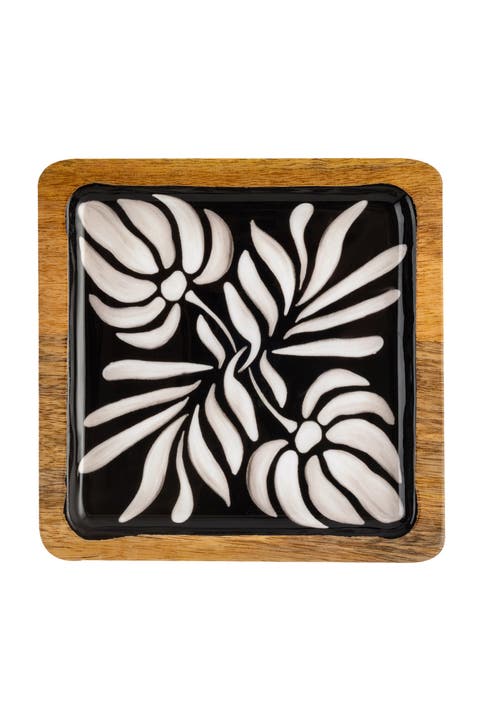 Lakri Square Mango Tree Tray Curated Decor
