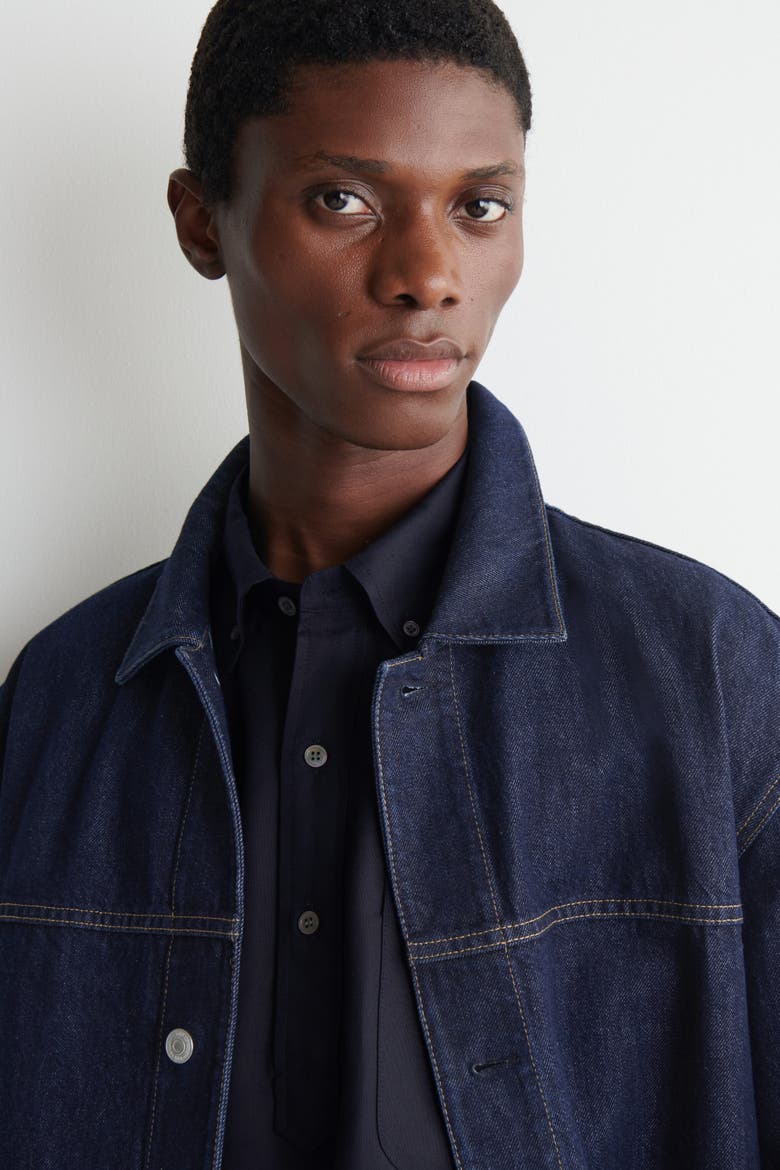 Denim Shirt Jacket, Alternate, color, DARK BLUE