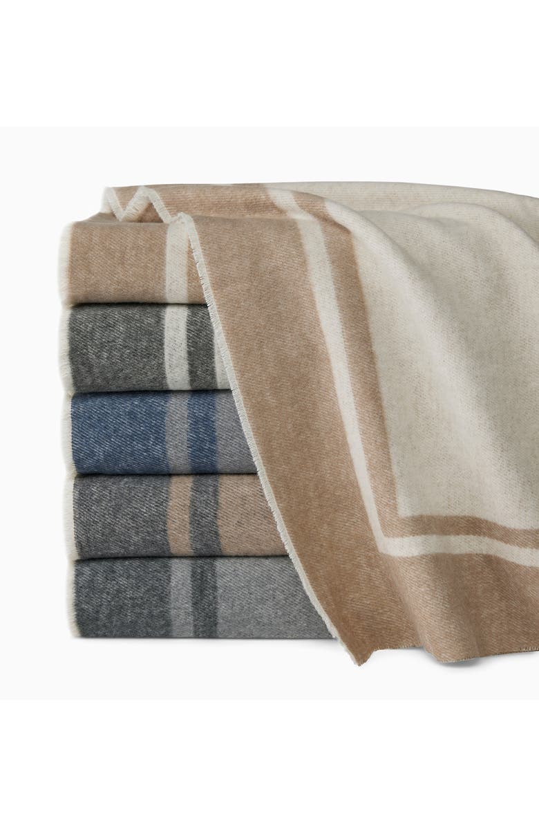 SFERRA Viletta Throw Blanket, Alternate, color, Charcoal/Lunar