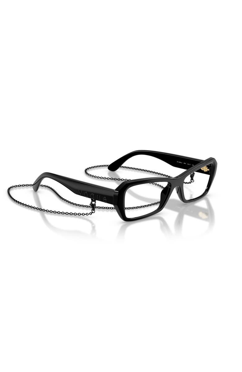 Vogue Eyewear 54mm Butterfly optical glasses, Alternate, color, Black