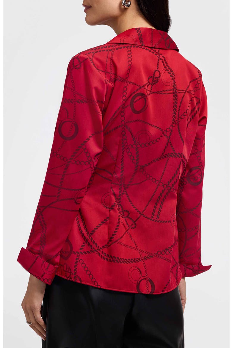 Salina Print Wrap Shirt, Alternate, color, RED/ BLACK