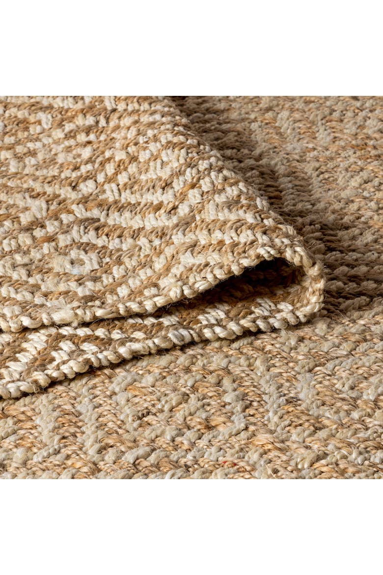 Hira Hand Woven Diamond Chunky Jute Area Rug, Alternate, color, Natural