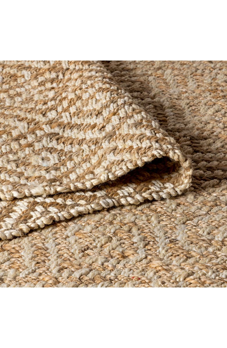 JONATHAN Y Hira Hand Woven Diamond Chunky Jute Area Rug, Alternate, color, Natural