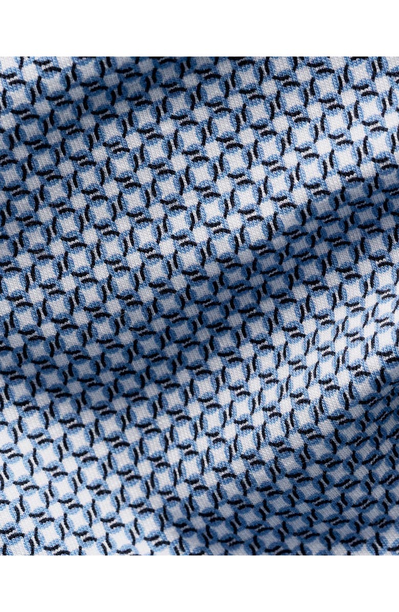 Eton Slim Fit Geo Stretch Jersey Dress Shirt, Alternate, color, Medium Blue