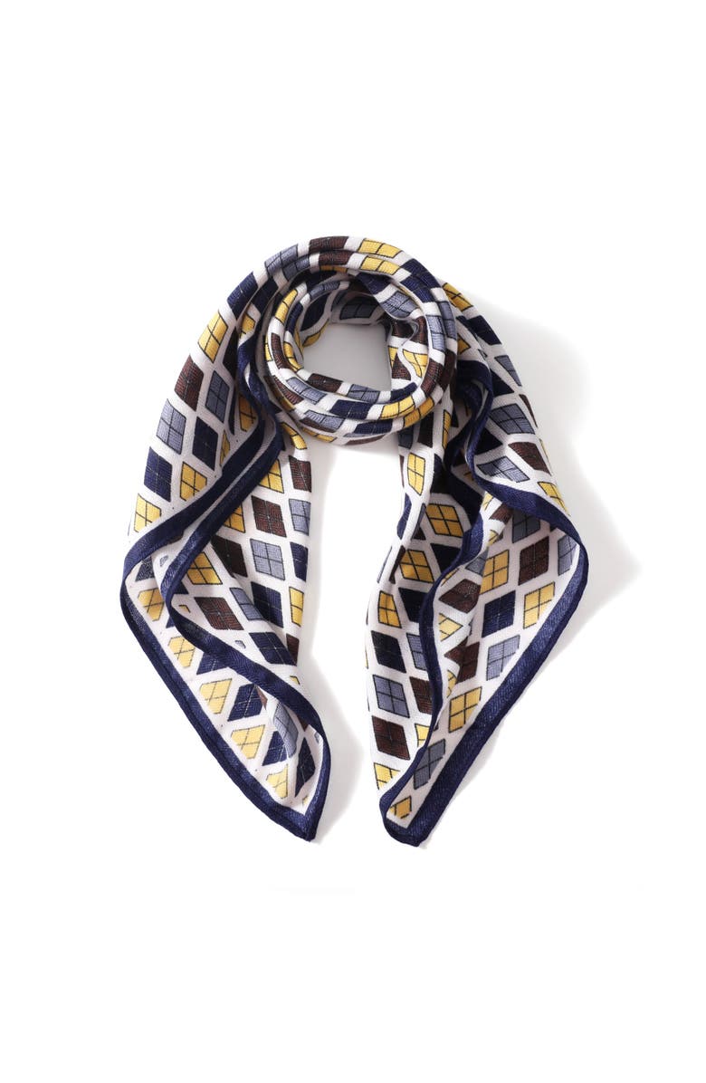 Youzey The Zara Lightweight Neck Scarf, Alternate, color, Blue/Yellow