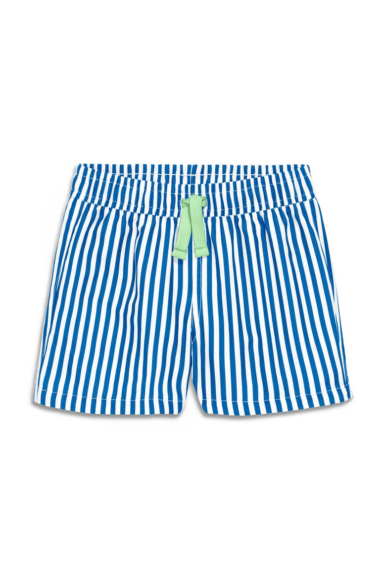 Baby Swim Trunk In Stripe, Alternate, color, Blueberry White Stripe