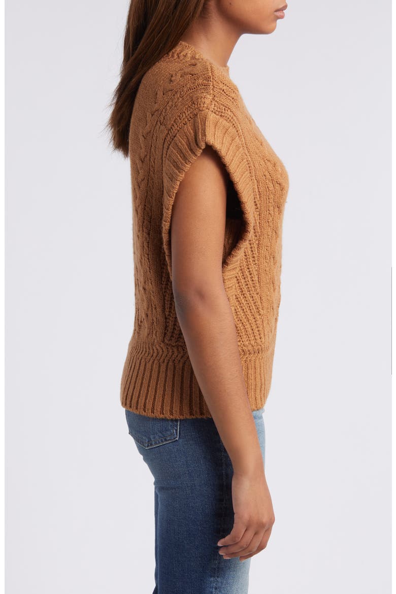 Cable Stitch Sweater, Alternate, color, NUTMEG