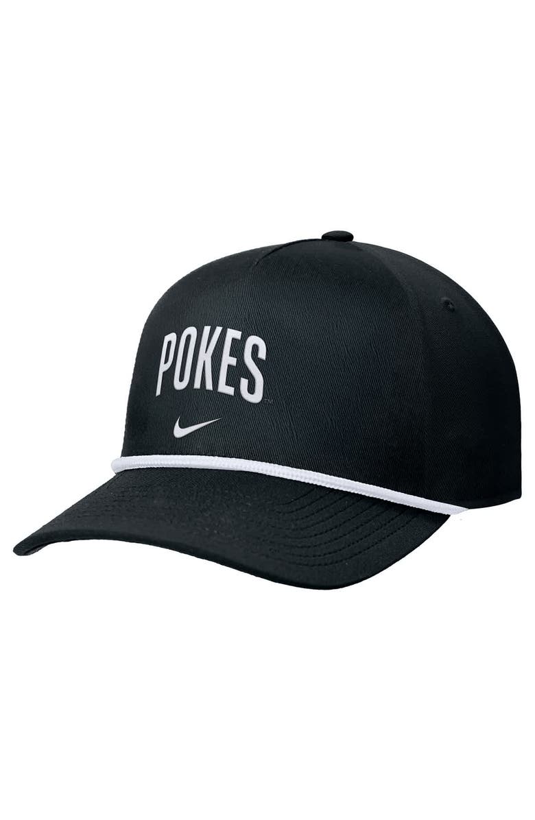 Nike Men's Nike Black Oklahoma State Cowboys Rise Adjustable Hat, Main, color, Black