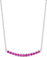 Lily Nily Kids' Cubic Zirconia Bar Pendant Necklace
