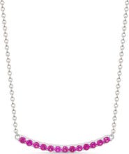 Lily Nily Kids' Cubic Zirconia Bar Pendant Necklace