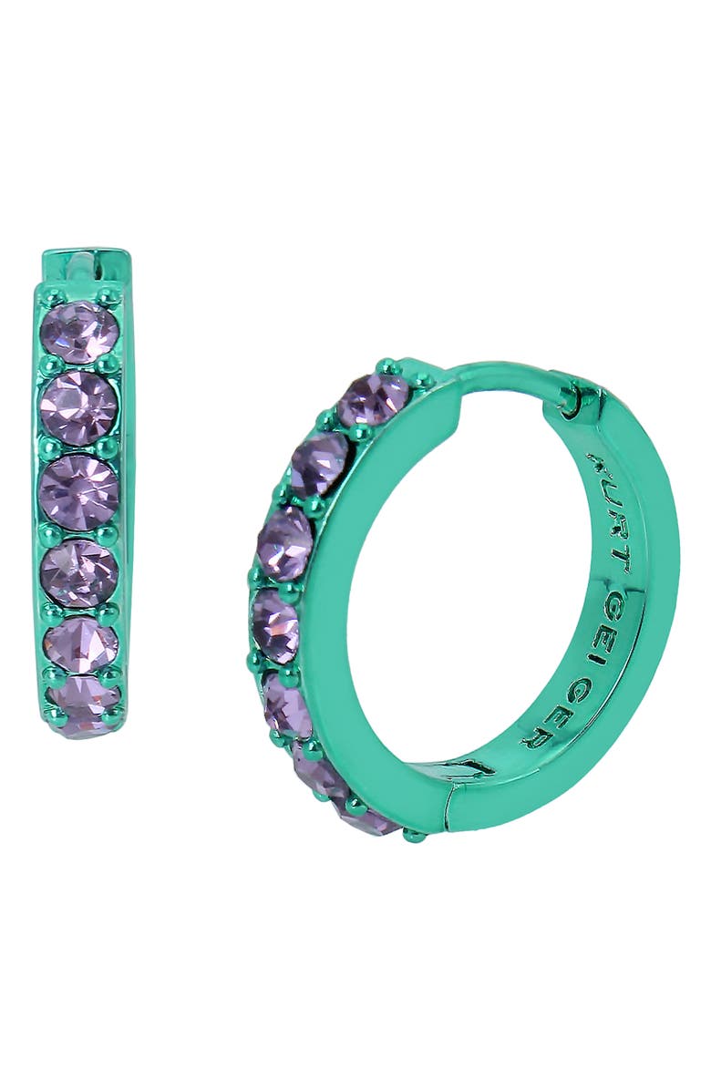 Kurt Geiger London Crystal Huggie Hoop Earrings, Main, color,