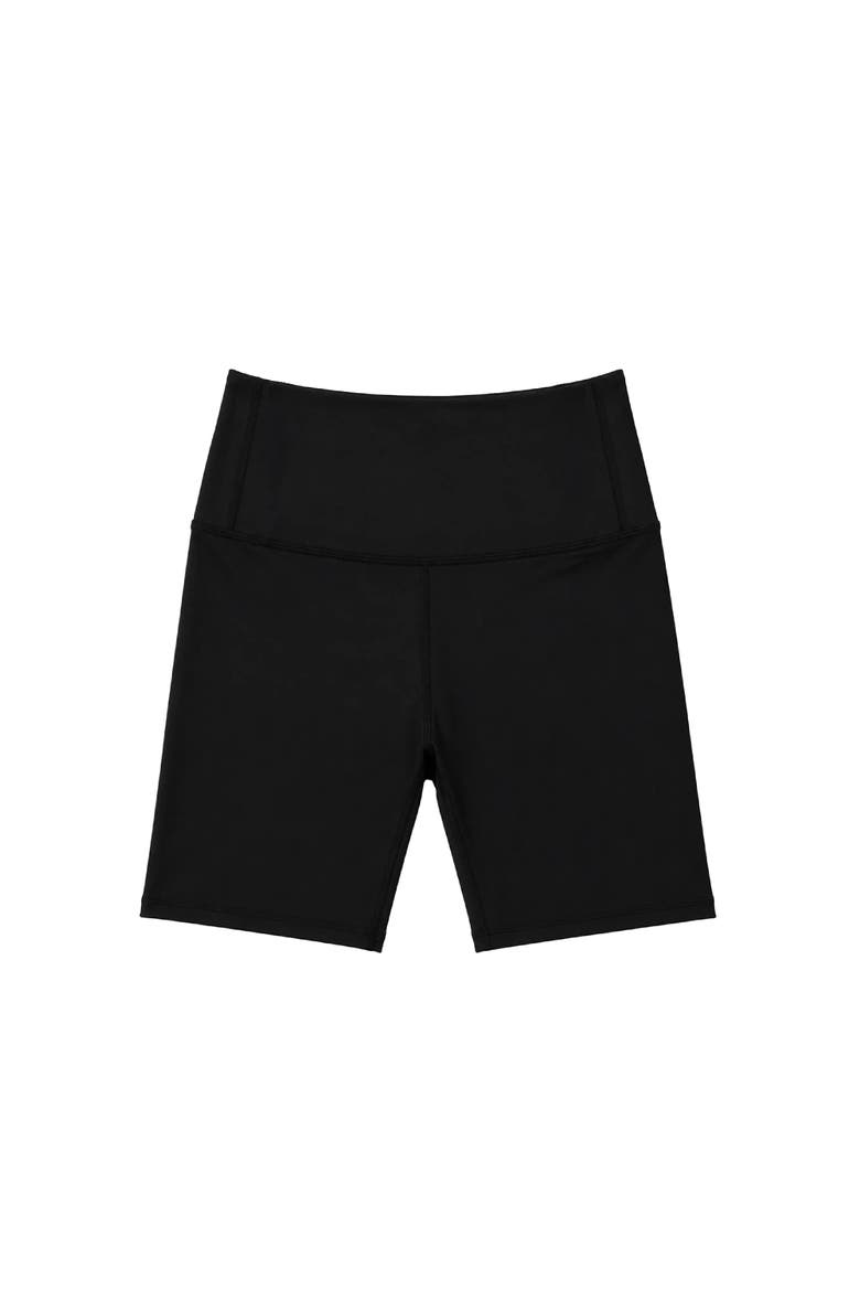 Essential Black Activewear Bike Shorts, Main, color, Black