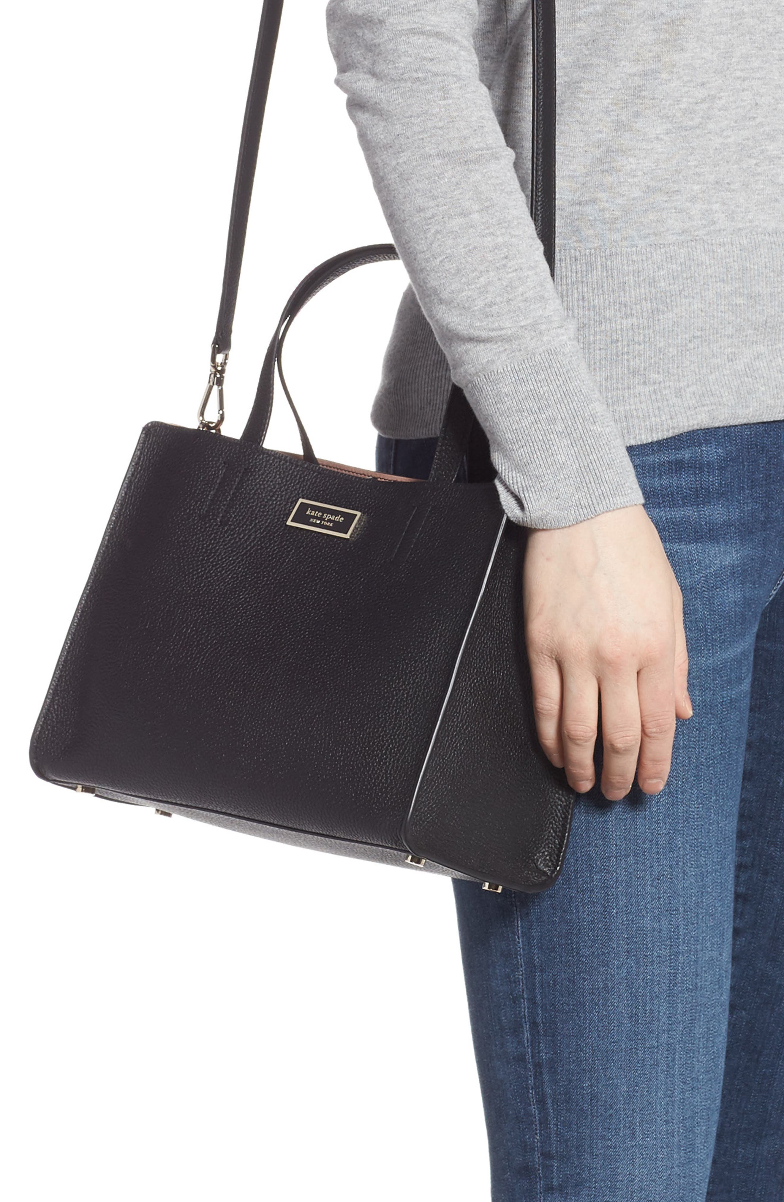 Kate Spade New York medium sam leather satchel, Alternate, color, 