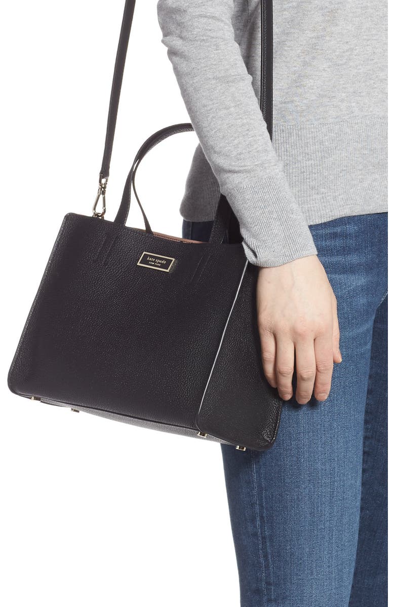 Kate Spade New York medium sam leather satchel, Alternate, color,