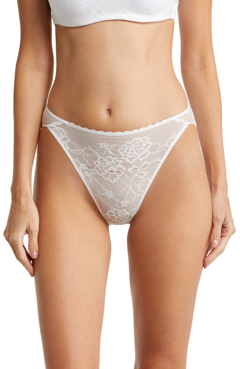 Natori Marquee French Cut Briefs, Main, color, Wht