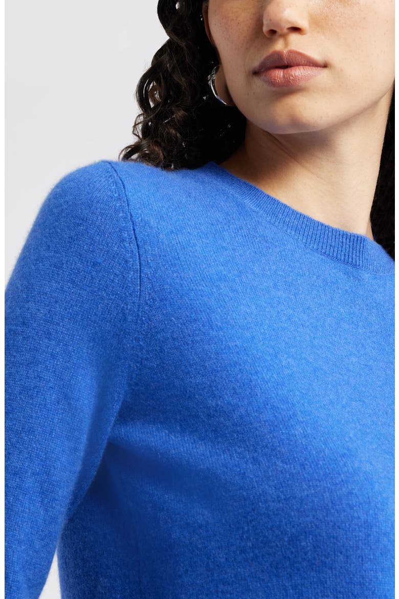 Cashmere Crewneck Sweater, Alternate, color, BLUE GLORY