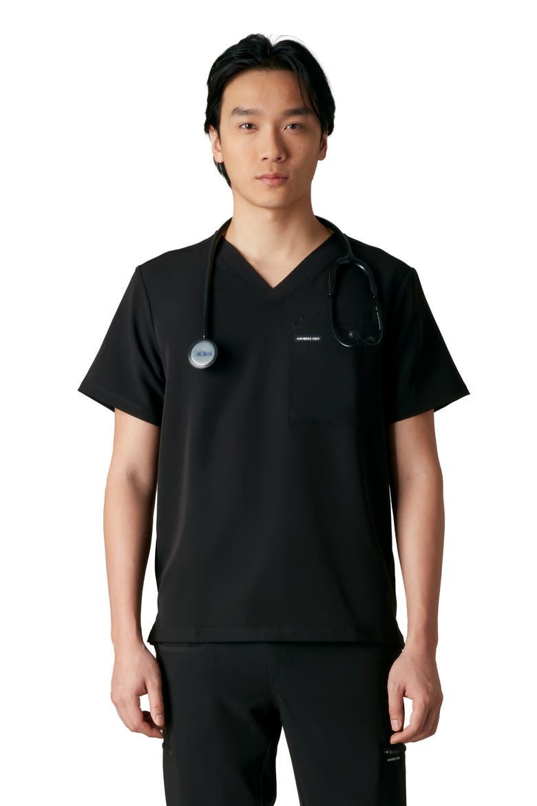 Brighton 3-Pocket Scrub Top, Main, color, Black