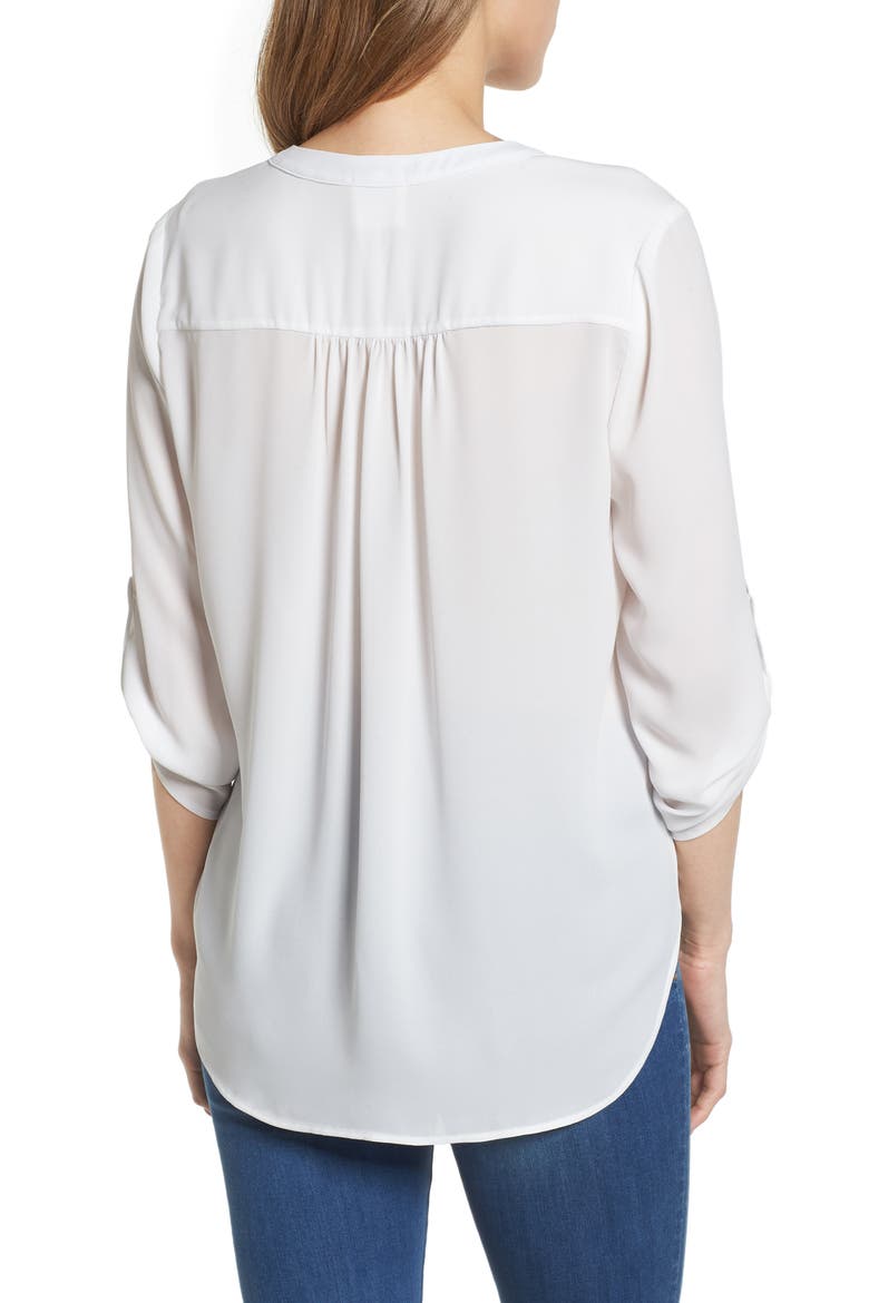 Roll-Tab Sleeve Tunic, Alternate, color, IVORY