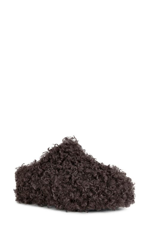 Azalea Wang Darwin Faux Shearling Clog In Brown