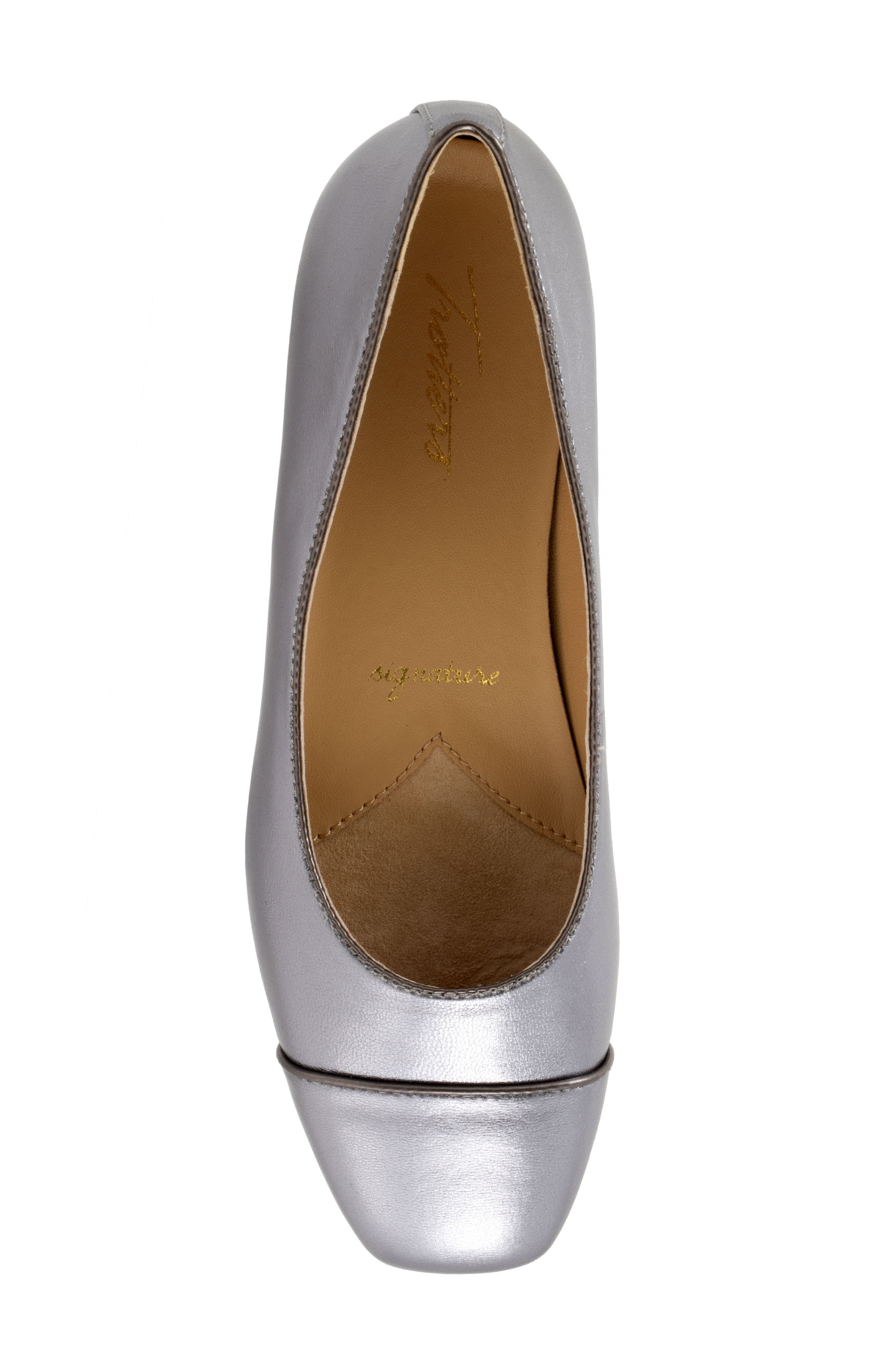 SoftWalk<sup>®</sup> Harbor Cap Toe Flat, Alternate, color, Pewter