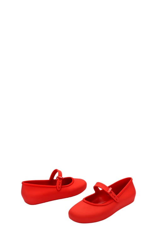 Mini Melissa Kids' Soft Ballerina Mary Jane Flat In Red