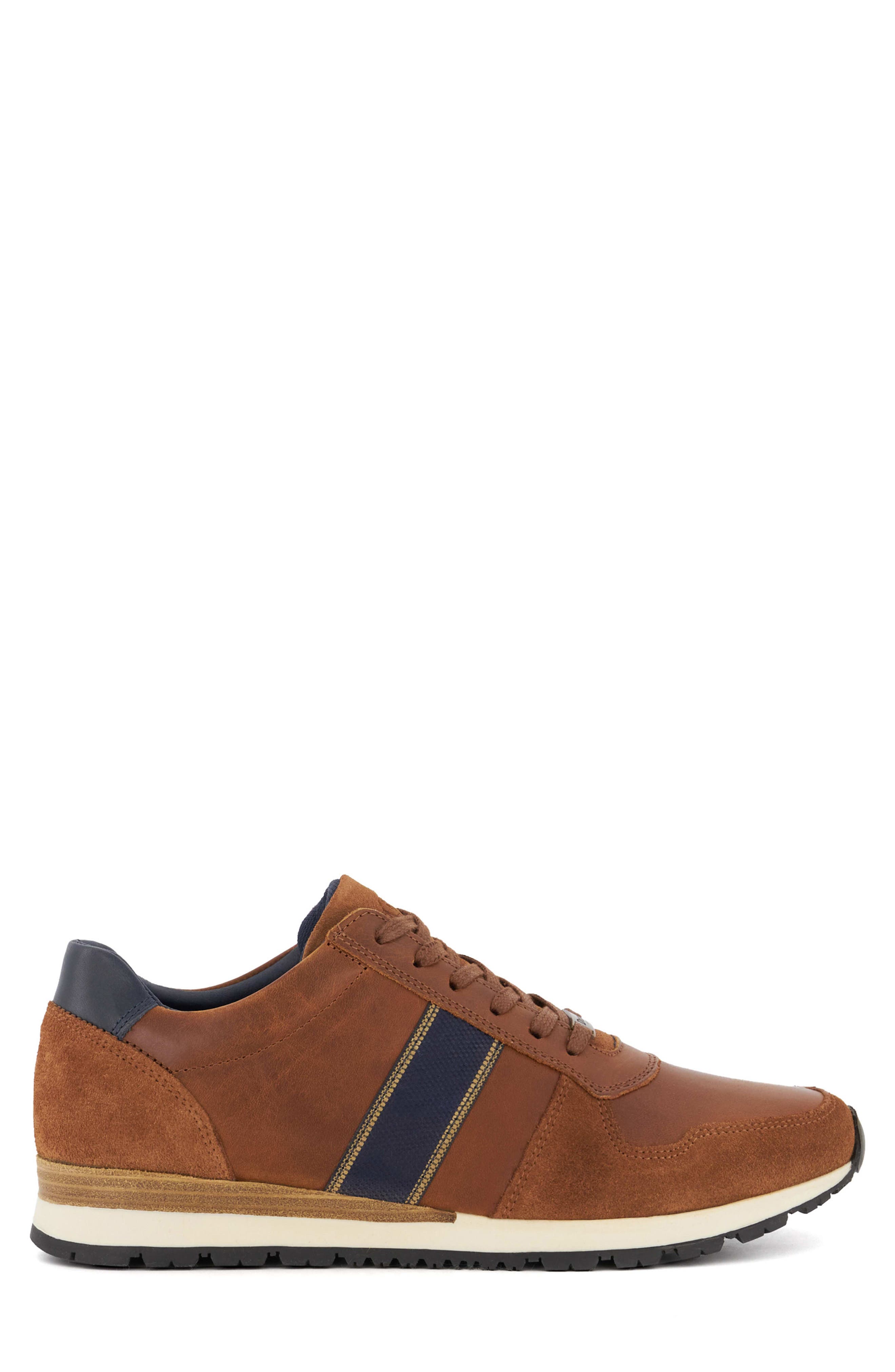 Dune London Treck Sneaker, Alternate, color, Dark Tan