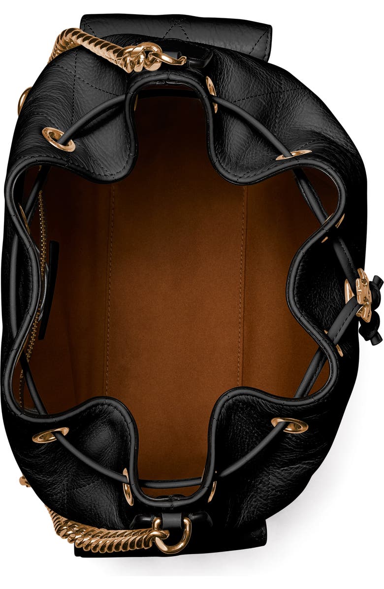 Tory Burch Charlie Quilted Leather Drawstring Shoulder Bag, Alternate, color,