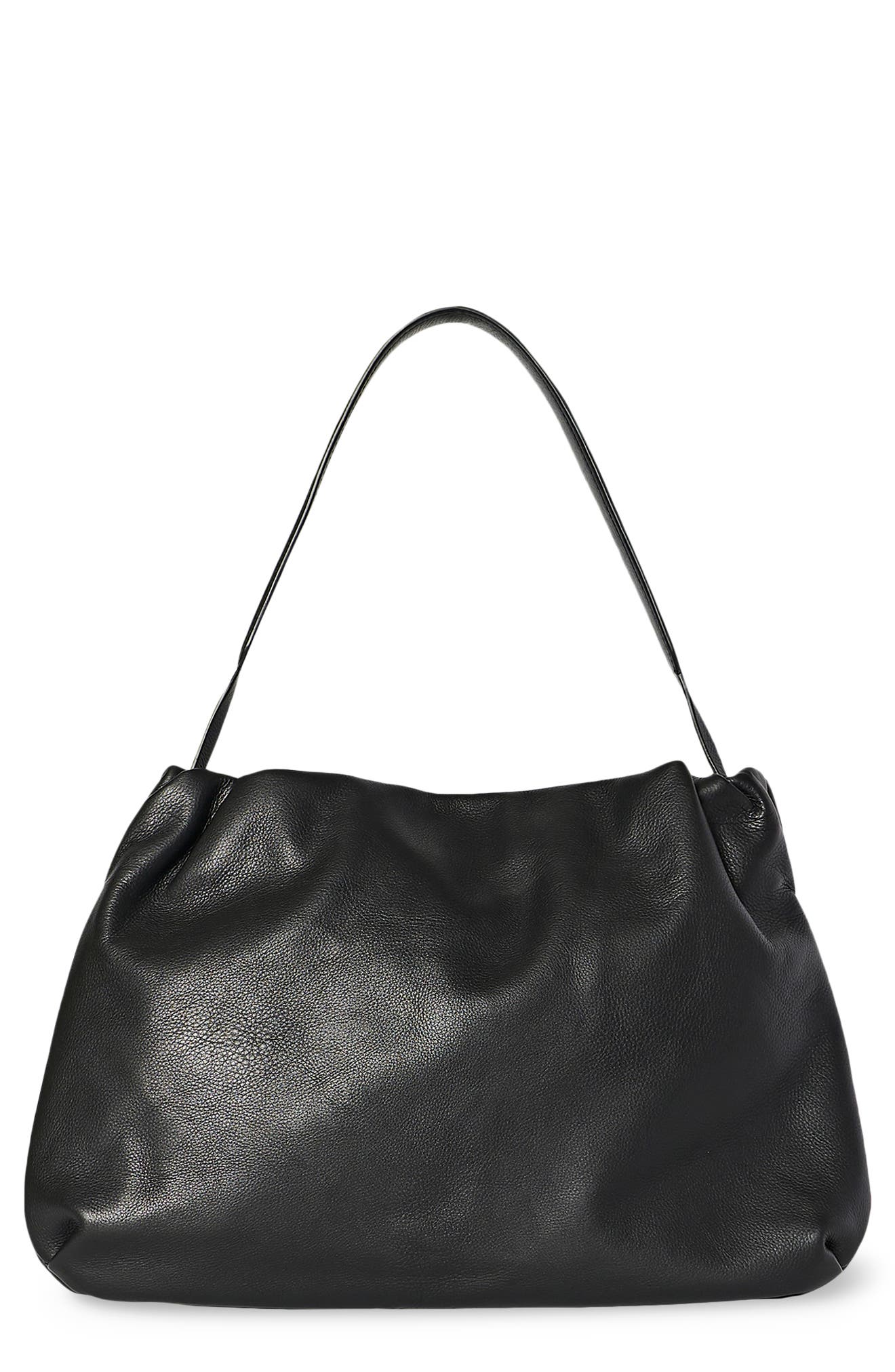 The Row Bourse Leather Shoulder Bag, Main, color, 