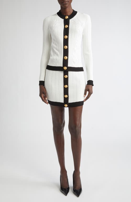Balmain Twisted Cable Knit Sweater Skirt