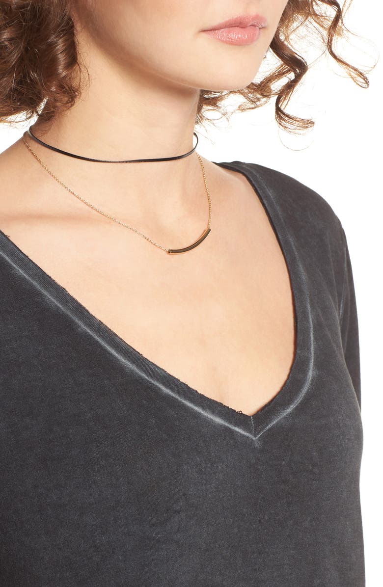 BP. Washed V-Neck Tee, Alternate, color,