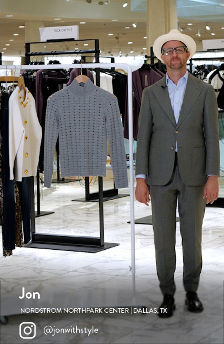 Dimensional Pointelle Stitch Turtleneck Sweater, sales video thumbnail