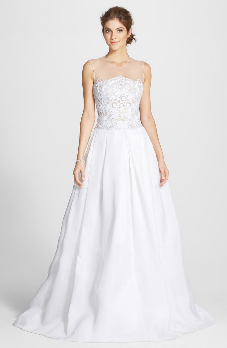 Naeem Khan Lisbon Silk Gazar Ballgown, Alternate, color,